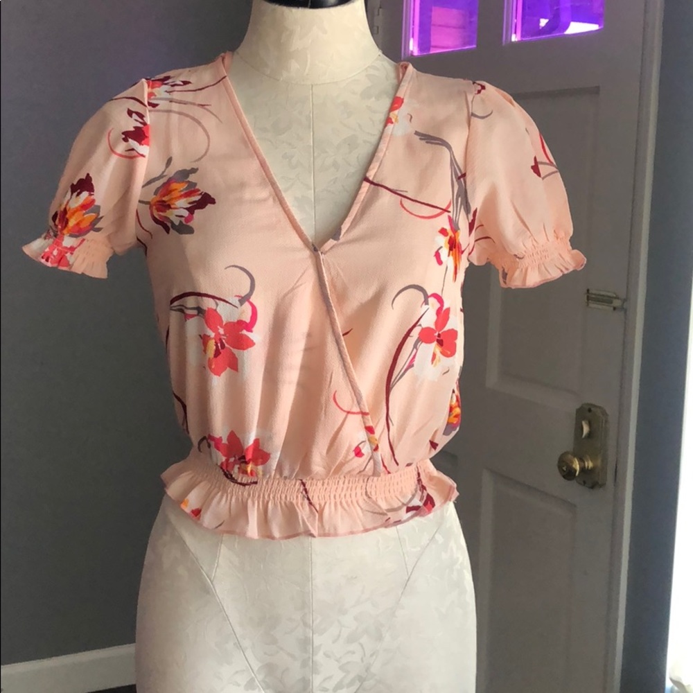 One ❤️ Clothing Faux Wrap Floral Top